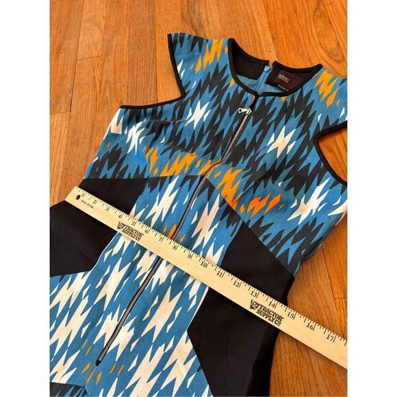 Bibhu Mohapatra 2000s Geometric Print Silk Designer Dress Size 6 - Picture 16 of 16